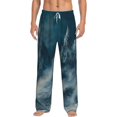 thumbnail image 2 of Picia Mysterious Moonlit Mountains Mens Soft Woven Cotton Elastic Waistband Sleep Pajama Pant Lounge Sleep Pant With Pockets And Drawstring-XX-Large, 2 of 9