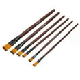 thumbnail image 4 of Make Up Brushes, Professional Paint Brush Set 6Pcs Multifunction Wooden Handle  For Body Painting, 4 of 8
