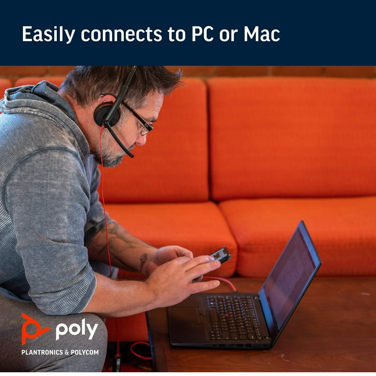 Plantronics BlackWire C3220 Durable USB-A Headset with Wired