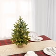 thumbnail image 3 of Pincandy Pre-Lit Mini Christmas Tree 18 Inch, Small Artificial Xmas Tree with LED Lights & Remote, Tabletop Fireplace Decor, Basket Base, 3 of 5