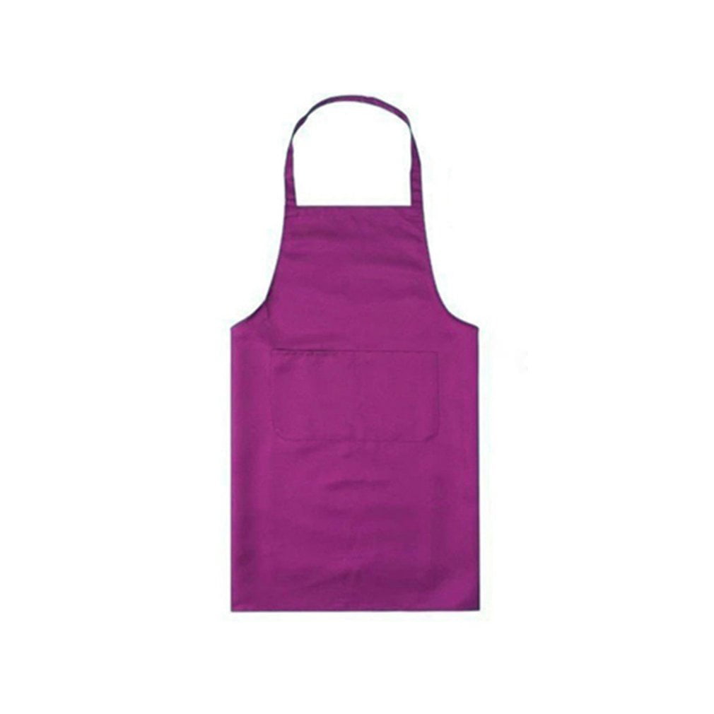 Thicken Cotton Polyester Blend Anti-wear Cooking Kitchen Bib Apron With Pockets 