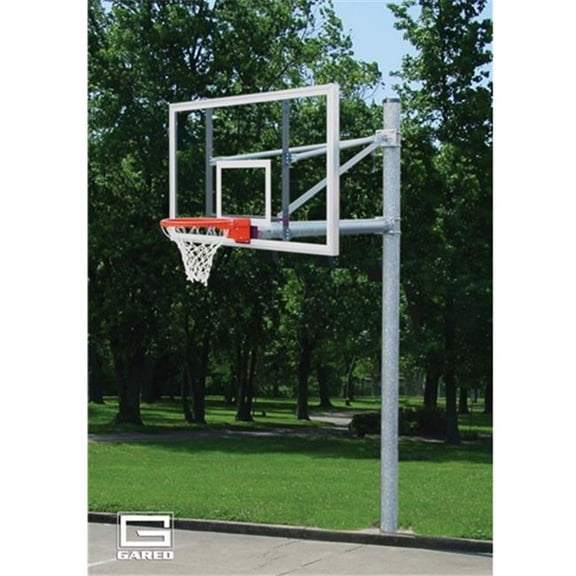 Gared Sports PK6091 5.59 in. O.D. BB72G50 5500 Goal Front Mount Adjustable Straight Post Backboard