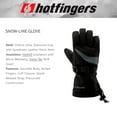 thumbnail image 5 of HOTFINGERS Men's Snow-Line Waterproof Gloves, Color: Black/Dark Gray, Size: M, 5 of 6