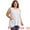 White, variant on Women's Plus Tank Top High Low Hem Casual Blouse with Pockets 1X White