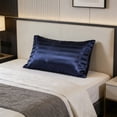 thumbnail image 6 of Stripe Satin Pillowcase 20x30in, Silky Soft Pillow Cover for Hair and Skin, Summer Style Bedding for Dorm & Bedroom, 1 Pack, 6 of 6