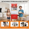 thumbnail image 5 of Commercial Popcorn Machine with Cart – 20 oz Kettle Vintage-Style Popcorn Popper on Wheels with Tempered Glass, Warming Deck, 1440W Countertop Popcorn Maker for Parties, Home Theater & Events, 5 of 8