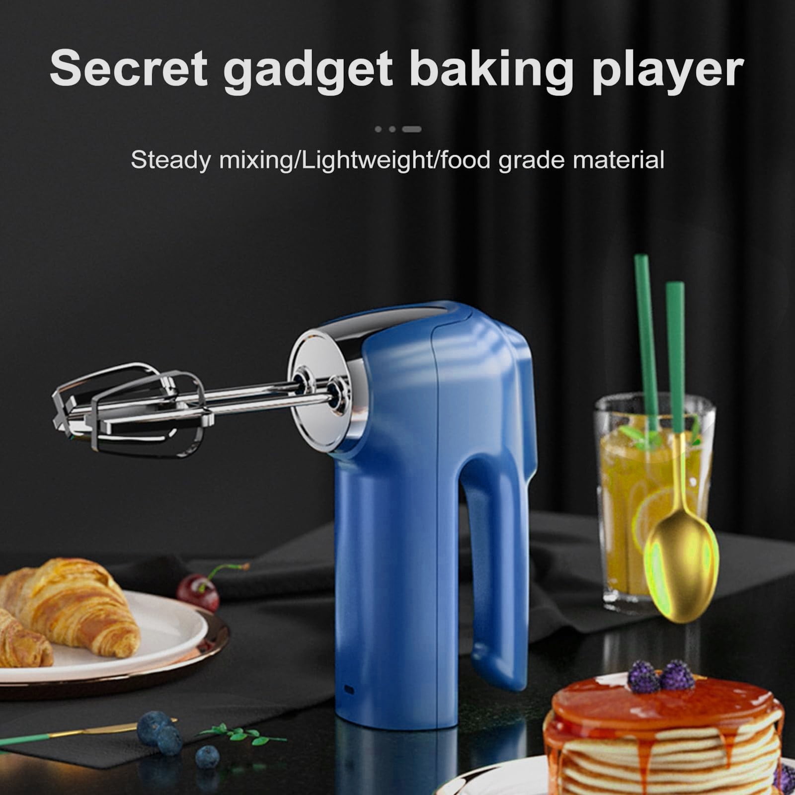 Powerful Hand Mixer, 3-Speed Hand Held Mixer for Baking, Lightweight Stainless Hand , Kitchen Mixer for , Cookies, 1 Pcs, 7.2x4.72"