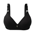 thumbnail image 1 of PEASKJP Padded Bra for Women Full Coverage Lace Plus Size Compression Unlined Bras with Underwire, Black 42, 1 of 4