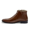 thumbnail image 2 of Jazamé Men's 49904 Leather Lined Double Zip Cap Toe Dress Bootie Ankle Boots, Cognac, 11, 2 of 3