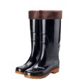 thumbnail image 1 of Jumpingount Botas de lluvia, zapatos calentadores de muslo de plástico, chanclos de plana, cómodos y puros, diarios, informales, para el día de Accesorios de calzado Negro Algodón&amp;gt;42 Jumpingount AP013571-12, 1 of 6