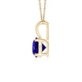 thumbnail image 2 of ANGARA Natural V-Bale Round Tanzanite Solitaire Pendant in 14K Yellow Gold for Women (Size-6mm) | December Birthstone, Birthday, Anniversary, Jewelry Gift for Women | Natural Tanzanite Necklace, 2 of 7