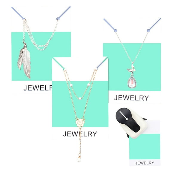 KCAHPAN Corner Necklace Punch Cardboard Holder Puncher Punch Card Tool for Jewelry