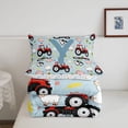 thumbnail image 5 of Catabedysis Farm Theme Initial Y Queen Comforter Set For Boys,Red Farm Equipment Tractor ABC Print Comforter Sets Queen,Colorful Stars Reversible,3pcs,1 Comforter and 2 Pillowcases, 5 of 7