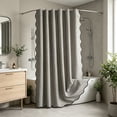 thumbnail image 6 of Eolstice Shower Curtain, 70.86x70.86 Inch Waterproof Cloth Curtain, Large Area Easy Clean Shade, Soft Foldable Hanging for Bathroom, Hotel and Home Decor,Gray, 6 of 6