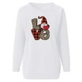 thumbnail image 4 of Offres Flash! Aqestyerly Hauts de Noël pour Femmes Liquidation Mode Femmes Col Rond T-Shirt à Manches Longues Imprimé Chandail en Molleton Blouse Hauts, 4 of 6