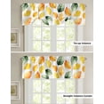 thumbnail image 4 of Tie Up Valance Curtain for Kitchen,Pastoral Gradient Yellow Green Leaves Rod Pocket Short Curtains Adjustable Tie-Up Shade Valances,Spring Cartoon Leaf Window Treatment for Bathroom Living Room, 4 of 8