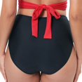 thumbnail image 7 of Huesdet Women Full Coverage Ruched Bikini Bottoms Tummy Control Swim Bottoms Scrunch Ruffle Bathing Suit Bottom(Black,XL), 7 of 7