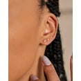 thumbnail image 3 of 3 Pair Tiny Flat Back Stud Earrings for Women - 14K Gold plated Hypoallergenic Cute Small Screw Flatback Earring Set, Everyday Wear, 3 of 6