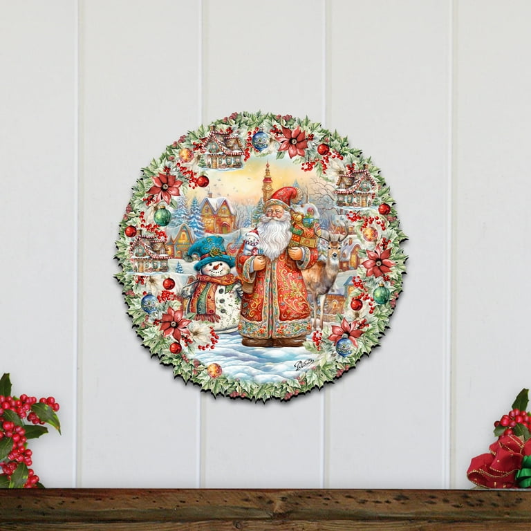 Designocracy 24 x 18 in. An Old Fashioned Christmas Door Decor