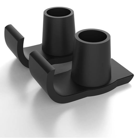 Agrish Walker Ski Glides - 2 Pack Universal Fit Walker Accessories for Seniors Folding Walkers - Walker Feet Replacement, Black