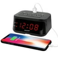 thumbnail image 6 of SHARP Digital Alarm Clock, Midnight Black, USB Charge Port, Red LED Display, 6 of 8