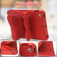 thumbnail image 6 of Kids Case for Apple iPad 9th 8th 7th Generation 2021/2020/2019 10.2 Inch, iPad Air 3rd Gen 10.5" Case, Cute Butterfly Rotating Stand Lightweight Kids Friendly Shockproof Case with Pencil Holder,Red, 6 of 6