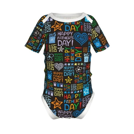 

Yiaed Happy Father Day Print Infant Climbing Short Sleeve Onesie One-Piece Baby Bodysuit Clothes 0-12 Months -6 Months