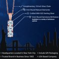 thumbnail image 2 of Gem Stone King 1.54 Ct Round Sky Blue Topaz and Diamond 18K Rose Gold Plated Silver Pendant, 2 of 6
