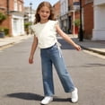 thumbnail image 6 of Fnooota Girls T Shirts, Flutter Sleeve Fashion Summer Crew Neck Kids Tees White Size 2-3 T, 6 of 6