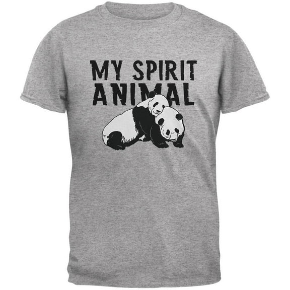 My Spirit Animal Panda Heather Grey Youth T-Shirt - Large(14/16)