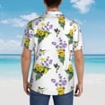 thumbnail image 6 of Xecao Lavender Flowers print Hawaiian shirt - a stylish short-sleeve button-down for men, perfect for casual beach and tropical outings., 6 of 9
