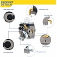 thumbnail image 5 of Carburetor 581734301 574386701 Compatible with Husqvarna 122C 122LD 122LDX 122LK Edger Gas String Line Trimmer 22cc 966712701 967252801 Carb$$Tools, 5 of 6