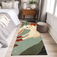 thumbnail image 4 of Runner Rug 2'x6', Rabbit Washable Non-Slip Hallway Runner Rugs, Oriental Night Sky Full Moon Mountains Leaves Bedside Rugs Floor Mats Carpet Runners for Kitchen Bathroom Laundry Room, 4 of 8