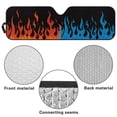 thumbnail image 6 of HUIACONG Blue and Red Flame Sun Shade Windshield for 2007-2023 Wrangler Rubicon Sahara TJ JK JKU 2 & 4 Door-Blocks UV Rays Sun Visor Protector,Car Sun Shade Keep Your Vehicle Cool,Car Window Shade, 6 of 6