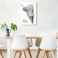 thumbnail image 3 of Highland Cow "Are You Pooping?" Canvas Wall Art, Funny Peeking Cow Bathroom Decor, Humorous Farmhouse Artwork For Toilet, Living Room, Office, Ready To Hang 8*12inch(20*30cm), 3 of 6
