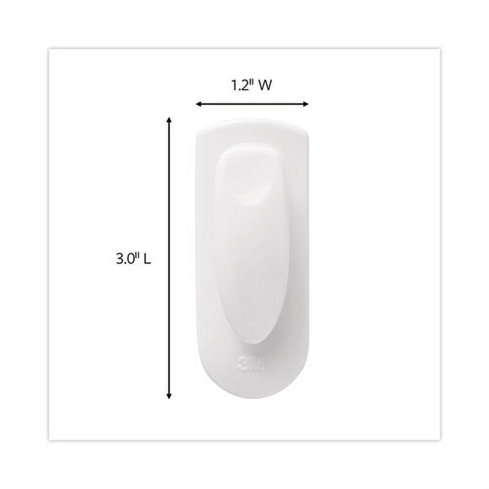 Spring Hook, 1 1/8w X 3/4d X 3h, White, 1 Hook/pack | Bundle of 10 Packs