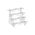 thumbnail image 1 of Acrylic Display Stand Acrylic Display Riser Shelves for Model Action Figure 4 Tier, 1 of 7