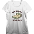 thumbnail image 2 of Resolution More Naps Women's Vivid White Crew Neck Short Sleeve Crop Tee-Small, 2 of 3