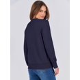 thumbnail image 7 of Luniro Women Long Sleeve Crewneck Sweater Soft Basic Knit Loose Fit Pullover Top Lightweight Sweaters, 7 of 7