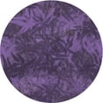 thumbnail image 1 of Ahgly Company Machine Washable Indoor Round Transitional Purple Iris Purple Area Rugs, 6' Round, 1 of 7