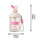 thumbnail image 3 of Summers Water Bottle With Straw Mixer Large Capacity Travel Friendly Handle Portable Plastic Cup For Hiking Sports White pink, 3 of 4
