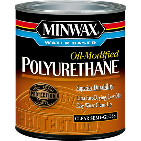 Minwax Water-Based, Oil-Modified Polyurethane Finish, 1 Qt, (Best Oil Based Polyurethane)