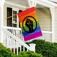 thumbnail image 3 of Black Lives Matter Rainbow Pride Tolerance House Double Sided Flag Home Yard Outdoor Burlap Banner Decoration 28 x 40 Inch, 3 of 3