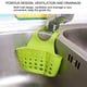 thumbnail image 3 of Portaesponjas para el fregadero de la cocina - Bolsa colgante para baño y cocina, organizador de PVC de 12x22 cm con agujeros de desagüe, opciones azul/verde/café, 3 of 3