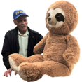thumbnail image 3 of Giant Stuffed Sloth 44 Inches Soft 112 cm Big Plush Huge Cuddly Stuffed Animal Beige Color, 3 of 11