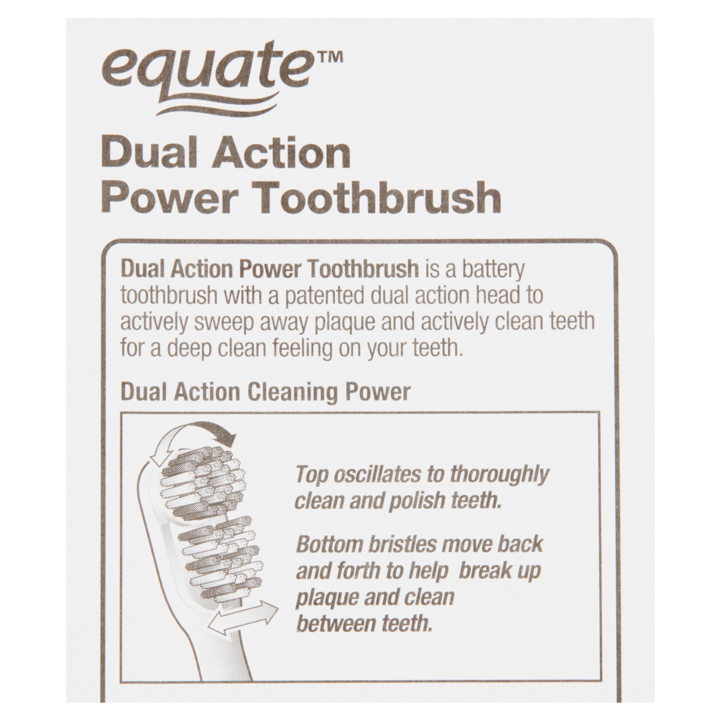 Equate soft dual action power toothbrush for deep cleaning, 1 count - image 4 of 9