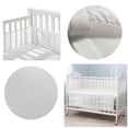 thumbnail image 2 of Breathable Mesh Crib Bumpers 4 Sides Anti-Collision for Baby Bed - White,, 2 of 5