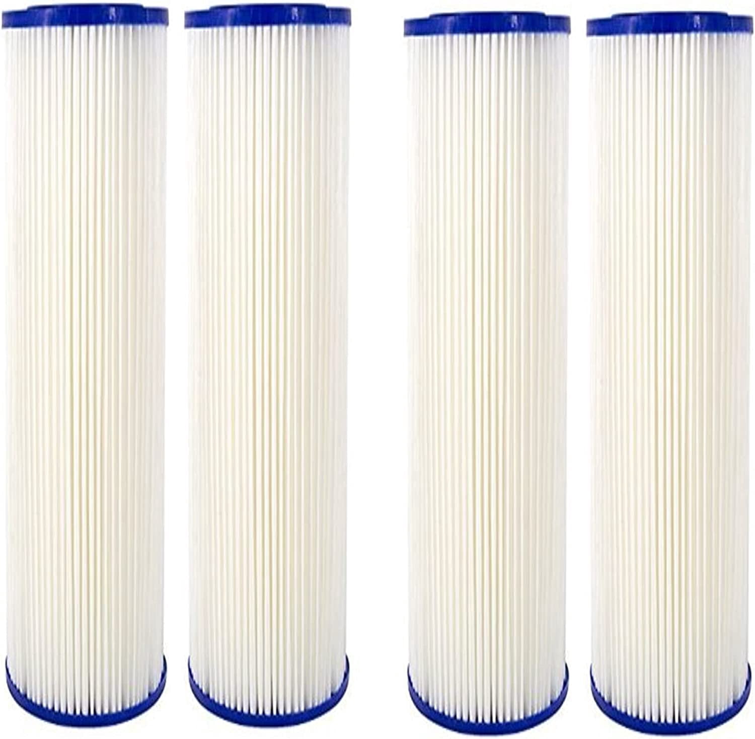 CFS Compatible with HDX HDX2PF4 Pleated Household Water Filters (4 pack): Reduces Sediment - 30 Micron Water Filter