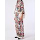 thumbnail image 3 of Conjuntos de dos piezas de pantalones anchos con estampado floral para mujer, camisa de manga larga con solapa y botonadura sencilla, nuevos conjuntos vintage para mujer 2024, 3 of 5