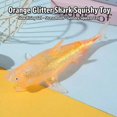 thumbnail image 4 of Orange Glitter Shark Squishy Toy with Slow Rising Gel, Single Piece, for Relaxation, Sensory Squeeze Toy, 4 of 4